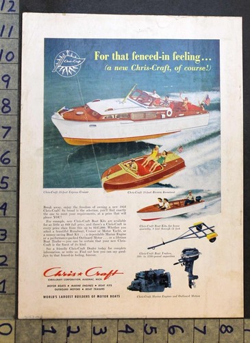 1953 chris craft motorboat - chris-craft,