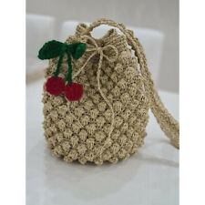 Handmade Cream Raffia Cylinder