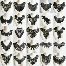 Black Lace Flower Collar Trim