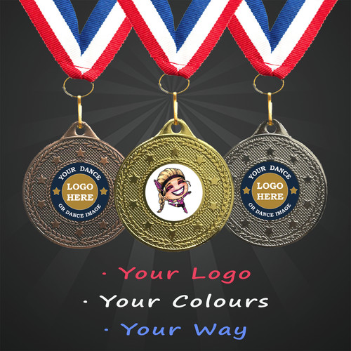 Dance medals personalised with - dance,