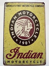 INDIAN MOTORCYCLES RETRO METAL SIGN