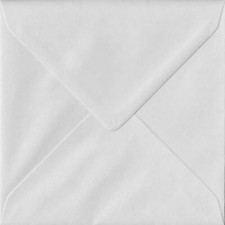 White Heavyweight 130mm x 130mm Gummed 130gsm Small Square Coloured Envelopes