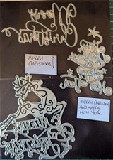 3 Large Merry Christmas Sentiment Dies