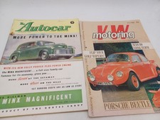 VW Motoring 1988 + Autocar 1950 Car Magazines in Sleeves (H21)
