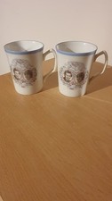 2 X Rose Of England Charles And Diana Wedding Mugs