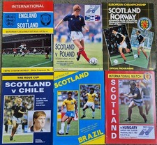 Nine Scottish International Football Programmes - Various Decades 70's to 90's