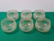 Set of 6 Retro Ribbon Etched Frosted Glass Lampshades