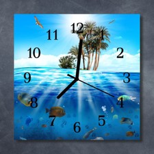 Tulup Glass Wall Clock Kitchen