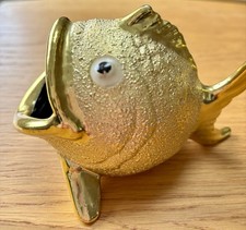 Gold Painted Ceramic Fish