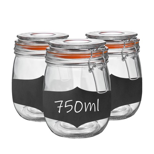 Glass storage jars labels - glass,