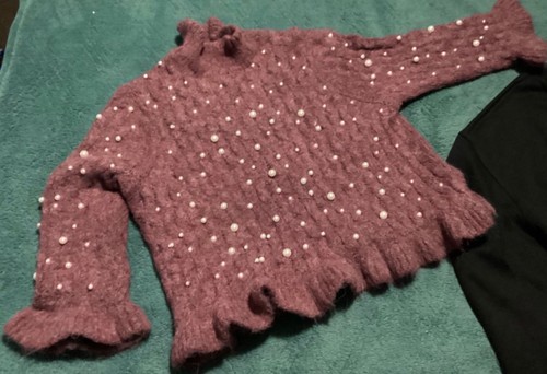 Zara pearl applique alpaca - pearl,