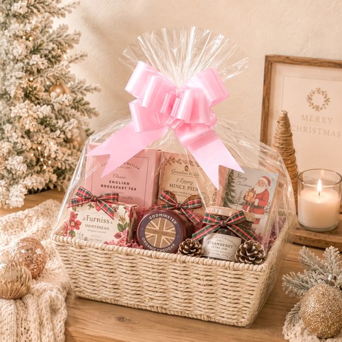 Wicker gift hamper basket kit - wicker,