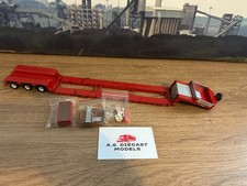 (LP) Tekno 3 Axle Red Nooteboom Extending Low Loader Trailer Only 1/50