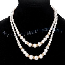 2 Rows 6-12mm White South Sea