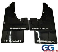 Premium Wide Extended Mud Flaps Guard Gloss Black | Fits Ford Ranger T7 2016- on