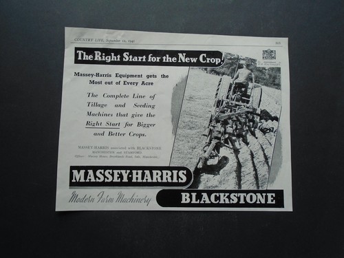 Vintage advert massey harris - vintage,