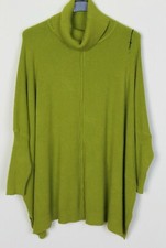  Ladies Italian Winter Cowl Neck Side Split Knitted Exposed Seam Boxy Jumper Top