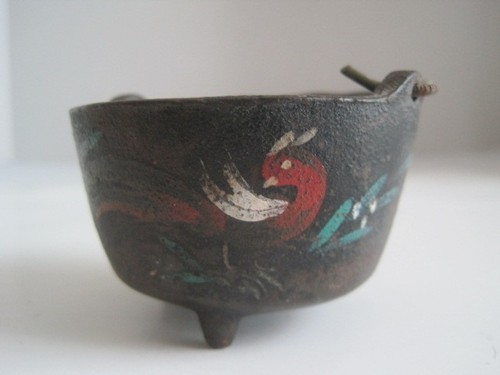 Antique cast iron cauldron - antique,