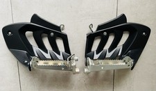 Pair of Genuine Used OEM Yamaha 700R Raptor Heel Guards inc Footpegs