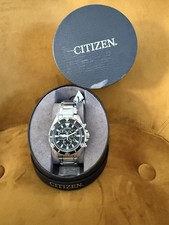 NEW✅ Citizen Eco-Drive Brycen Black Date Chrono Dial Men's Watch AT2438-53E $350