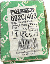 CRABTREE POLESTAR RCBO 40A