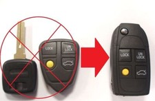 4 button flip key fob case