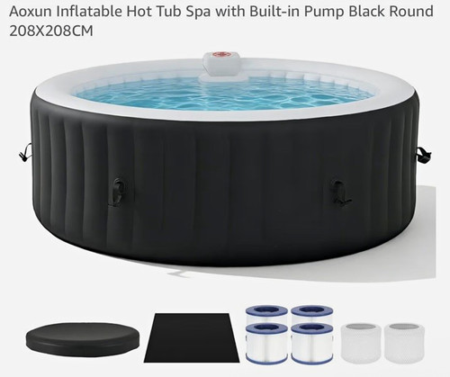 Aoxun inflatable hot tub round - aoxun,