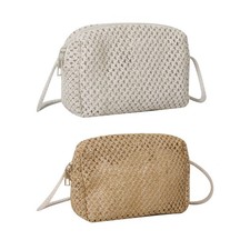 Summer Straw Crossbody Bag
