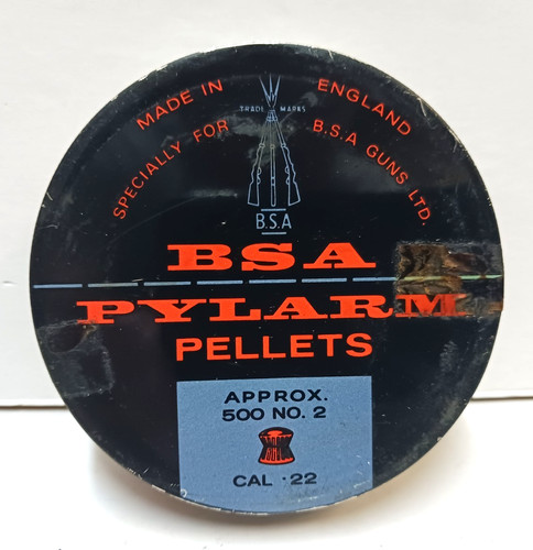 Vintage bsa pylarm pellet tin - pylarm,