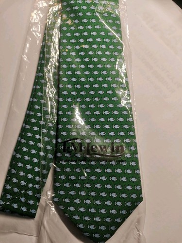 Lewin silk green blue tie - silk,