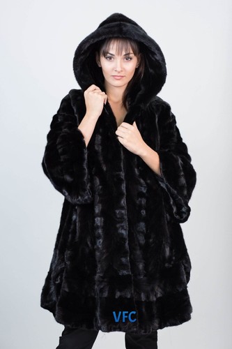 Black mink butterfly cape - black,