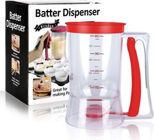 Batter Separator Cupcakes Pancakes Cookie Cake Waffles Dispenser Red 