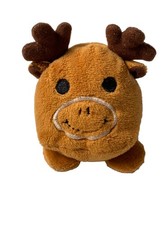 Flumpets Moose Reindeer Teddy Bear Soft Stuffed Plush Toy Beanie 3" Mini Small
