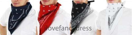 Bandana printed neckerchief - bandana,