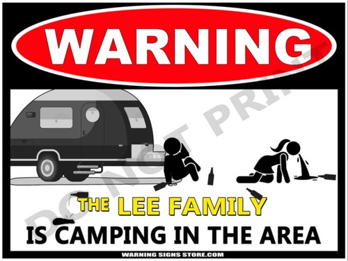 Personalized camping sign - personalized,