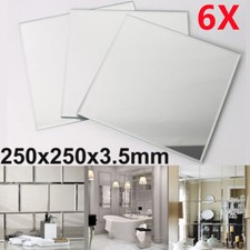 6pcs 25*25cm Square Bevelled