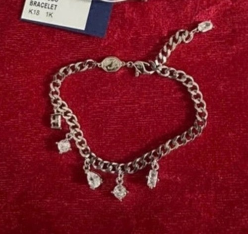 Swarovski rhodium plated curb - swarovski,