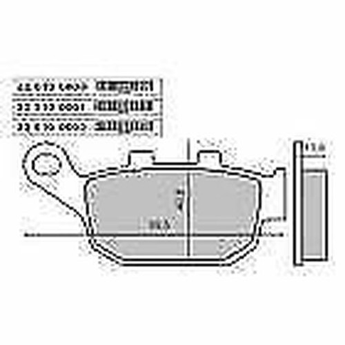 Pair brake pads rear triumph - brake,