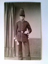 Navy teams, shako with hair accessories, portrait, imperial Navy, Photo Postcard