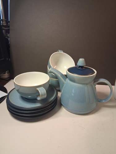 Denby blue jetty teapot and - denby,