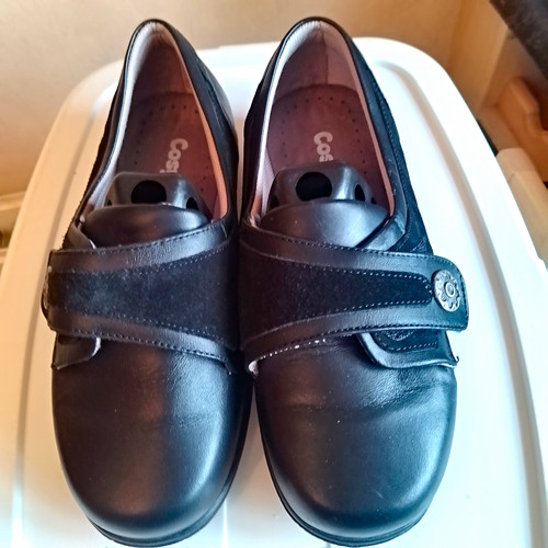 Cosyfeet women black - black, leather