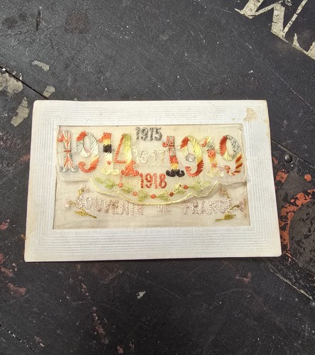 Ww1 french silk embroidered - french,