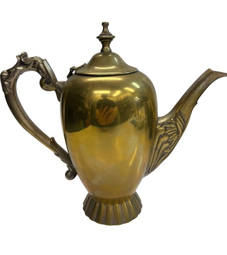 Antique epns brass teapot - brass,