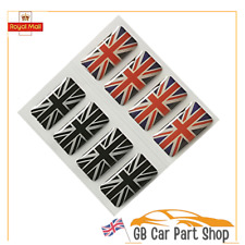 4PCS Union Jack 3D Gel Domed Sticker Car Flag Decal 20mmx10mm