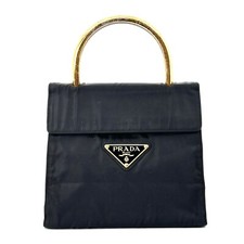 PRADA Hand Bag Nylon Metal