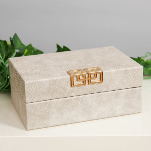Jewellery box leatherette - leatherette, faux