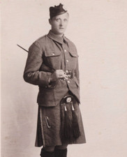 WW1 RPPC Photo Scottish Kilted