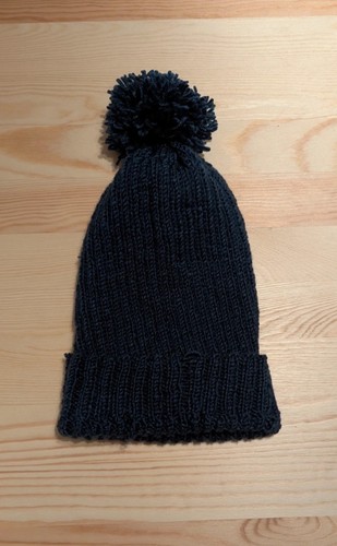 Hand knitted bobble hat beanie - bobble,