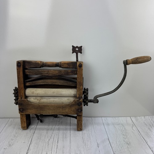 Antique wooden clothes - wooden, wringer