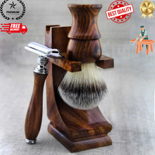 Wooden Shaving Set with Safety